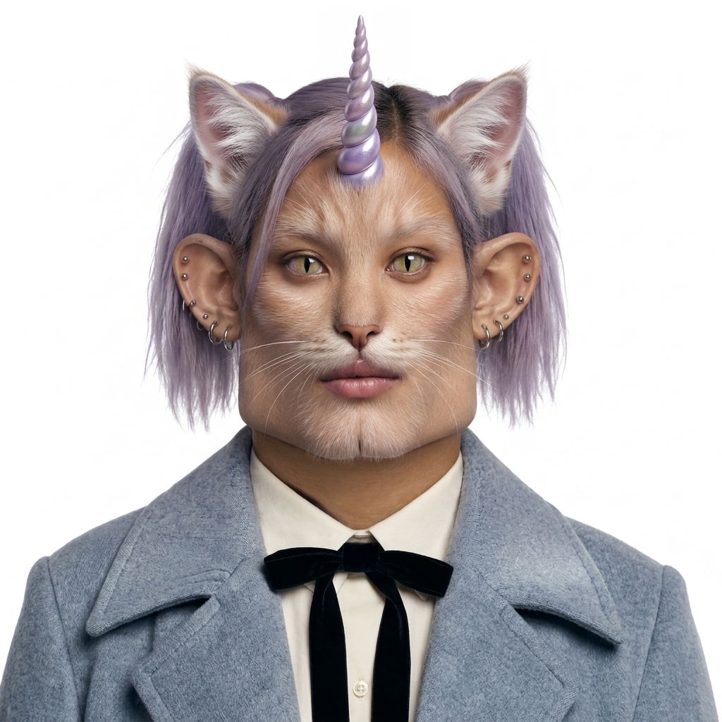 Splice Catalina, a cat and unicorn and human character